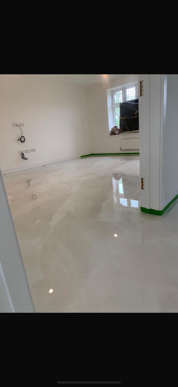 Pearl Resin Living Floor — Epoxy Guys